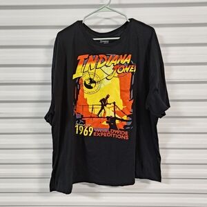 Indiana Jones Souvenir Black Crewneck Short Sleeve T-shirt 3XL